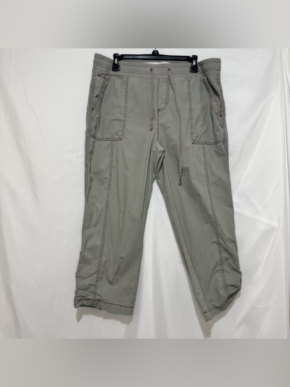 Casual Drawstring Cropped Cargo Pants